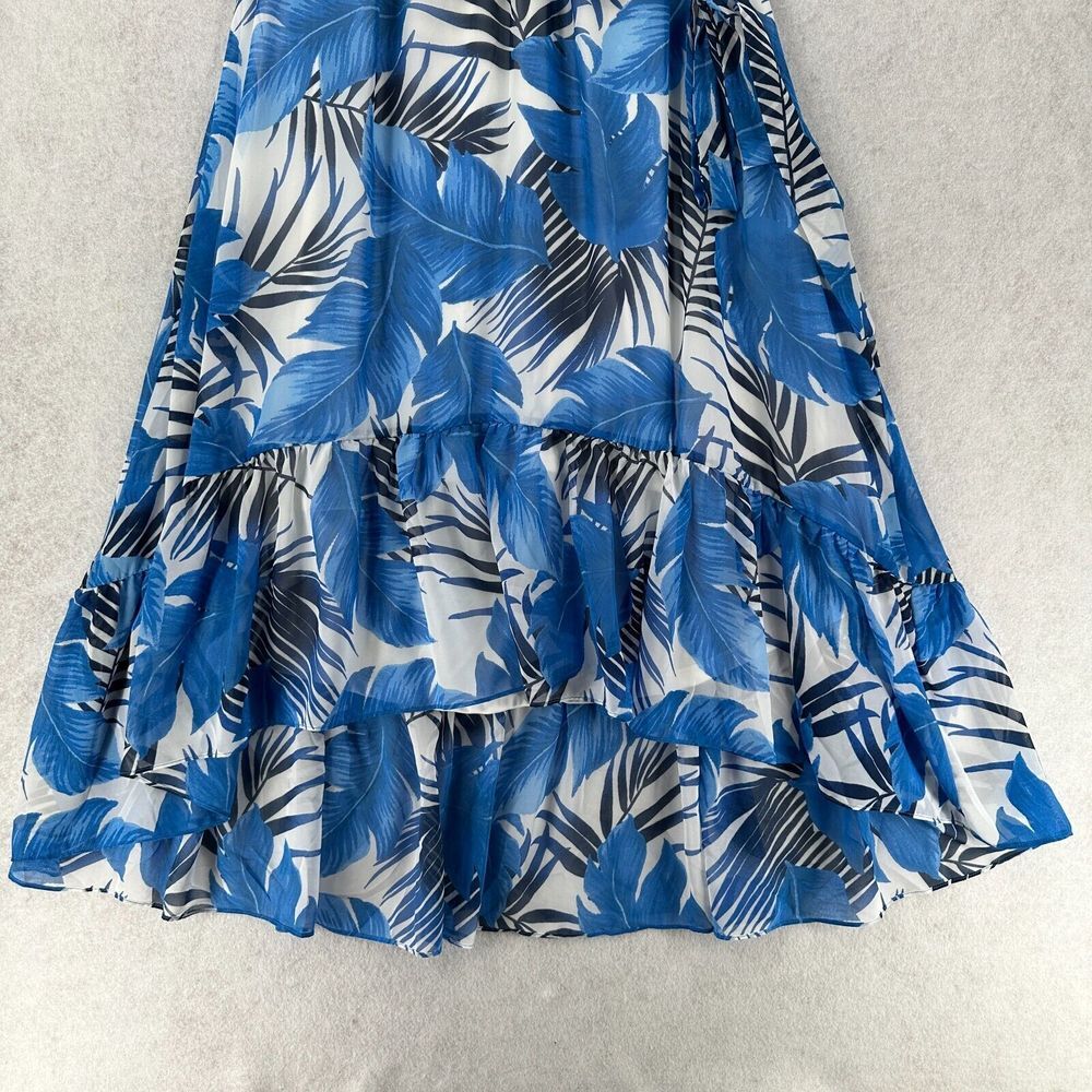 NWT Lane Bryant Maxi Dress Size 14 Floral Sleeveless Long Flowy Blue Tropical - Picture 6 of 12